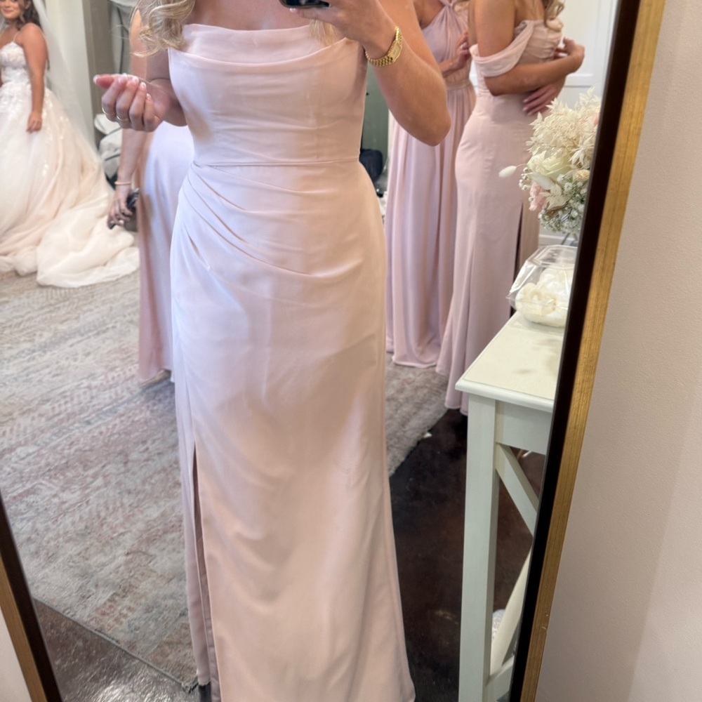 Azazie Strapless Blush Gown